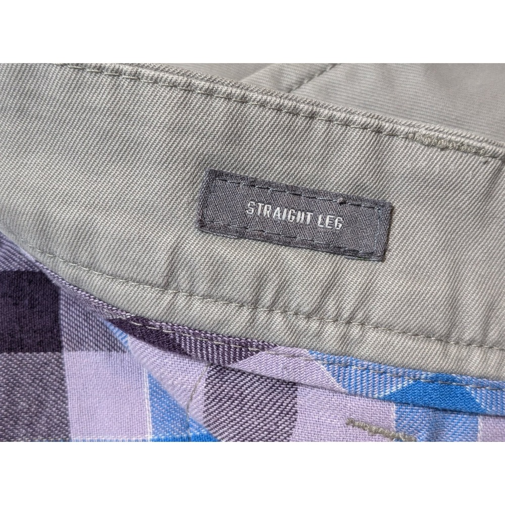 BONOBOS Mens Pants Gray / Tan 33x30 Straight Leg Chino Breathable Pockets 100% - Picture 5 of 8